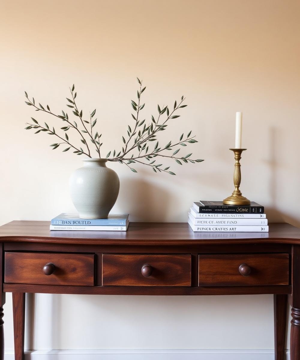 Console vignette styled by Bungalow